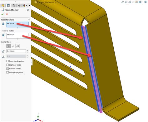 sheet metal closed corner|sheet metal corners solidworks.